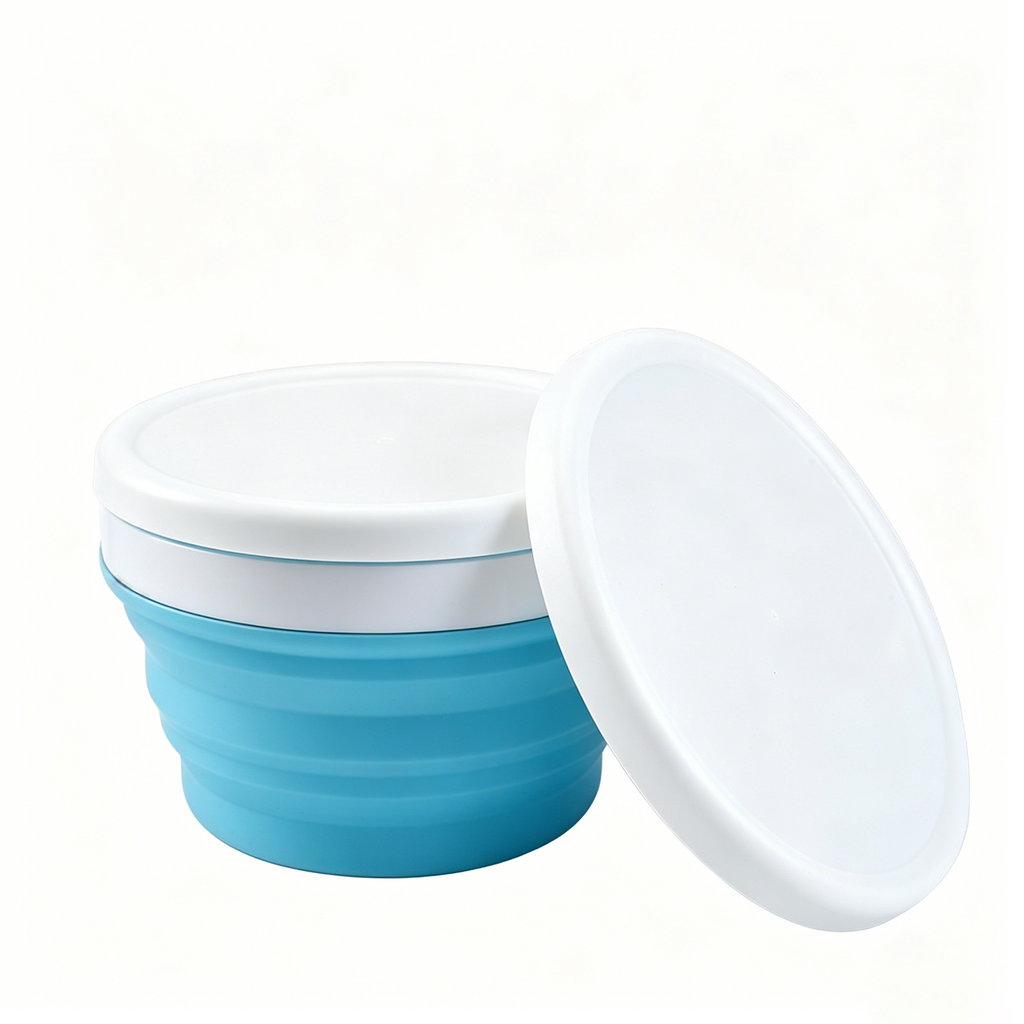 Silicone Folding Outdoor Instant Noodle Bowl/Food Storage Container