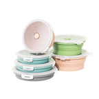 Foldable silicone picnic fruit lunch box