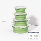 Foldable silicone picnic fruit lunch box