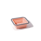 Square layered foldable silicone freezer lunch box
