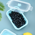 Foldable silicone lunchbox set, compressible travel bowl