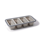 Square layered foldable silicone freezer lunch box