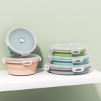 Foldable silicone picnic fruit lunch box