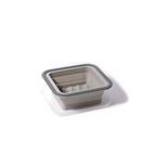 Square layered foldable silicone freezer lunch box
