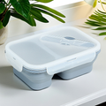 Silicone folding lunch box, microwave-safe and easy to store