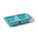 Square layered foldable silicone freezer lunch box