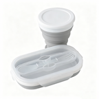 Foldable silicone lunch box and water cup set