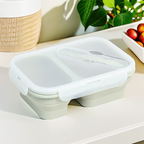 Silicone folding lunch box, microwave-safe and easy to store